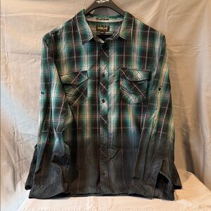 Helix Green and Black Plaid Shirt